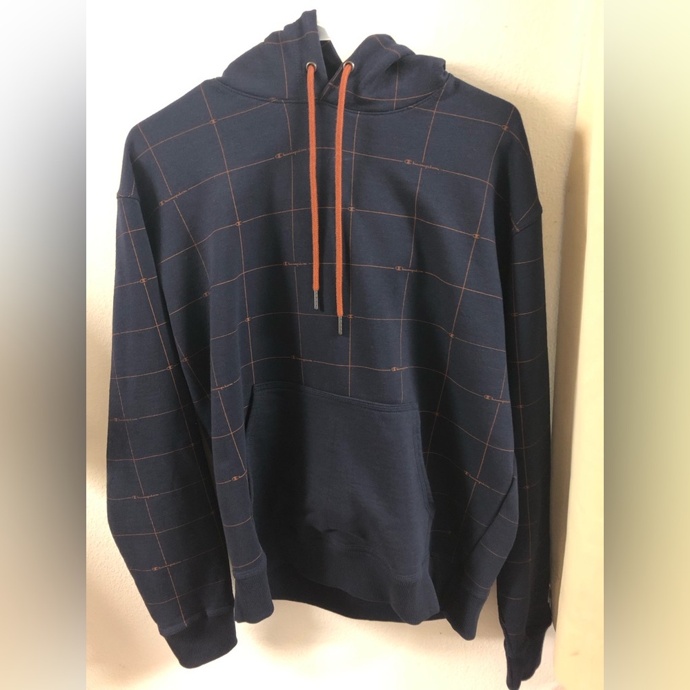 Navy Blue Champion Hoodie Size M